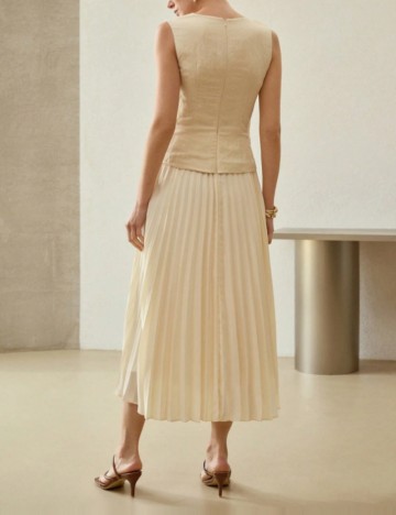 Rochie midi Shein MOTF, bej