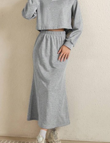 Fustă maxi Shein, gri