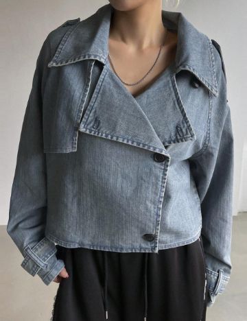 Jachetă De Blugi Shein DAZY, albastru