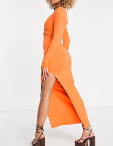 Rochie midi SIMMI London, portocaliu