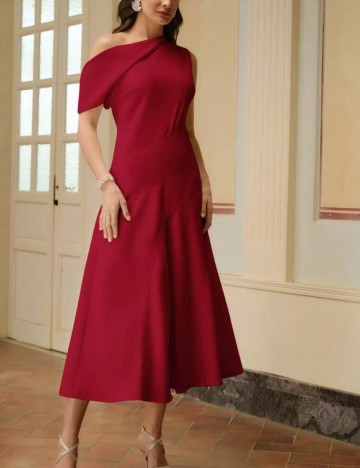 Rochie midi Shein MOTF, roșu