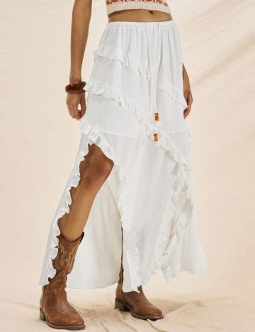 Fustă maxi Shein, alb