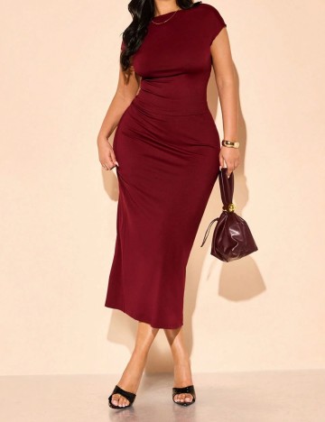 Compleu Shein Curve+, vișiniu