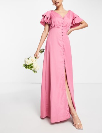 Rochie maxi Little Mistress, roz