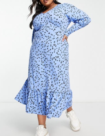 Rochie maxi Simply be, albastru