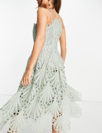 Rochie midi ASOS, verde