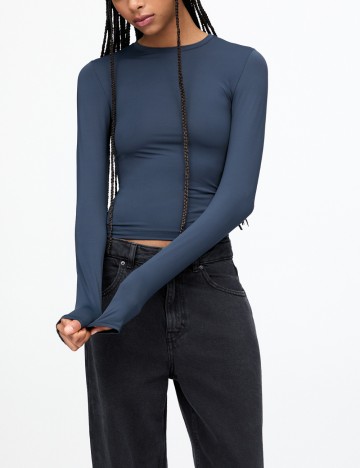 Bluză Pull&Bear, albastru