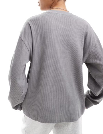 Bluză cu nasturi ASOS, gri