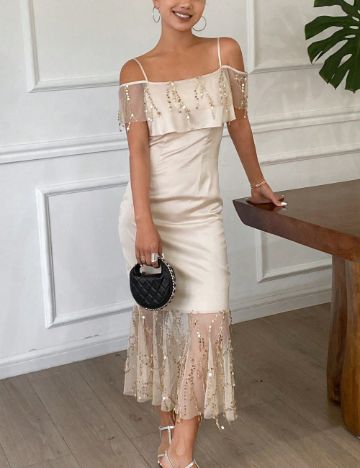 Rochie midi Shein, crem