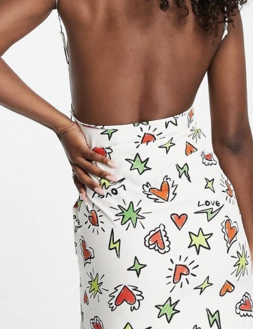 Rochie mini ASOS, alb