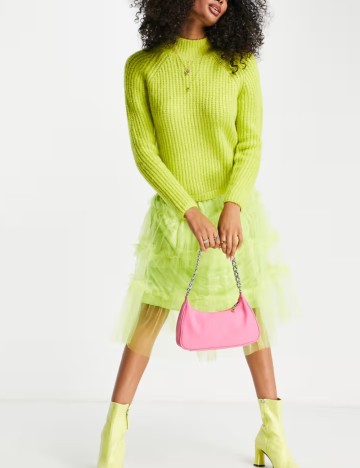 Rochie midi Amy Lynn, verde