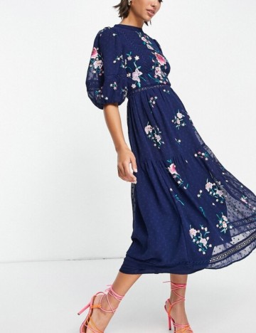 Rochie maxi ASOS, albastru