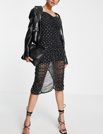 Rochie midi ASOS, negru