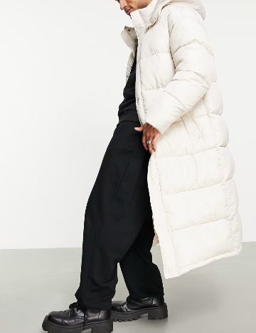 Geacă lungă ASOS, crem