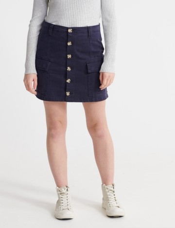 Fustă mini Superdry, albastru