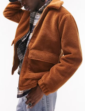 Jachetă de blană Topman, maro