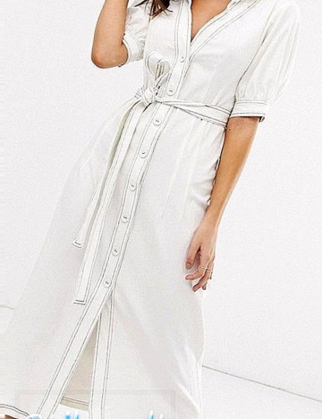 Rochie midi Emory Park, alb