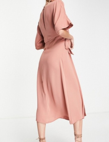 Rochie maxi ASOS, pudra