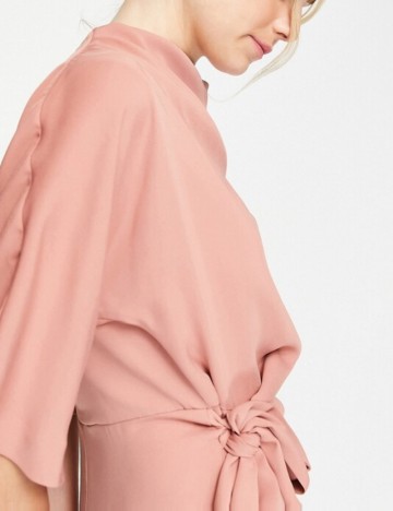 Rochie maxi ASOS, pudra