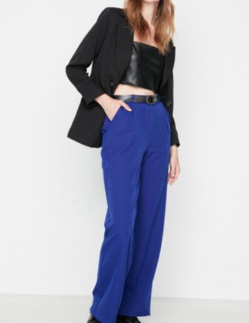 Pantaloni TRENDYOL, albastru
