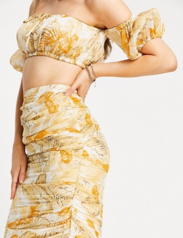 Fustă midi ASOS, mix culori