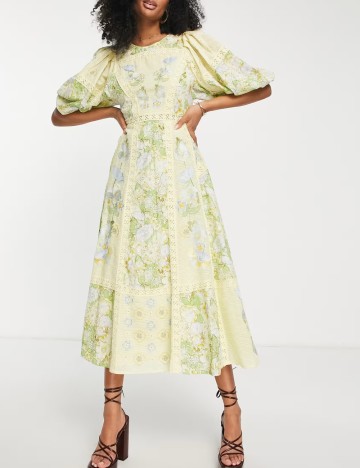 Rochie midi ASOS, mix culori