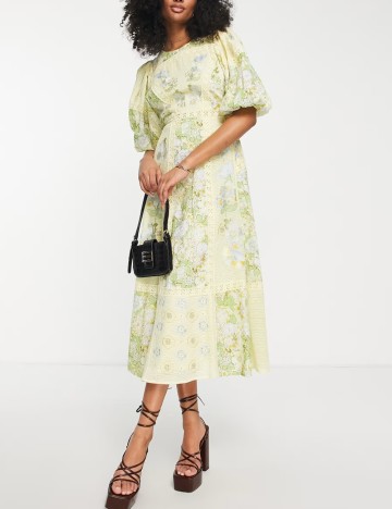 Rochie midi ASOS, mix culori