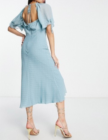 Rochie midi ASOS, turcoaz