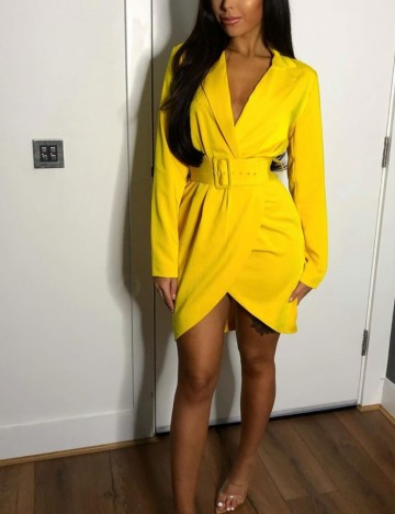 Rochie mini Lavish Alice, galben