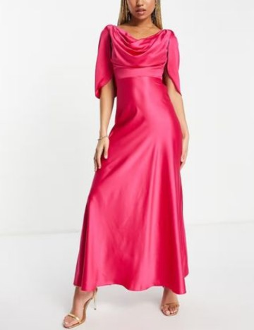Rochie maxi Yaura, roz