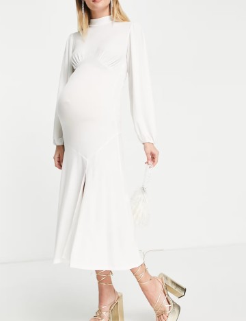 Rochie maxi Queen Bee, alb