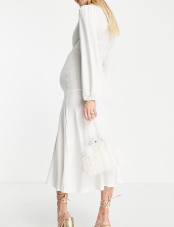 Rochie maxi Queen Bee, alb