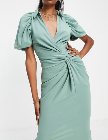 Rochie midi ASOS, verde