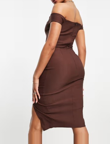 Rochie midi Vesper, maro