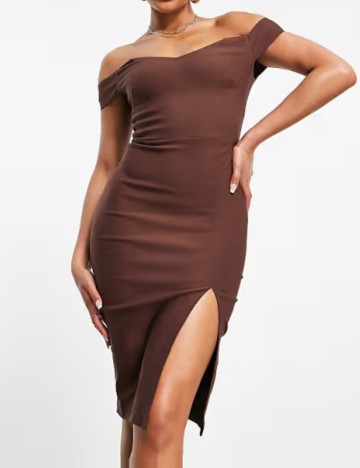 Rochie midi Vesper, maro
