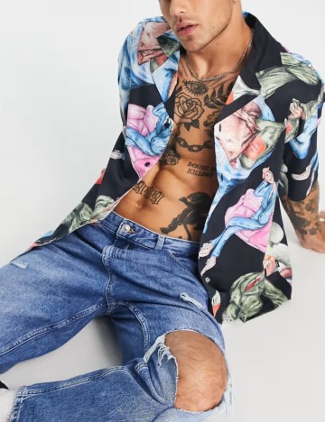 Cămașă cu m&acirc;necă scurtă DRDENIM, mix culori