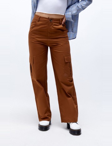 Pantaloni cargo Daisy Street, maro