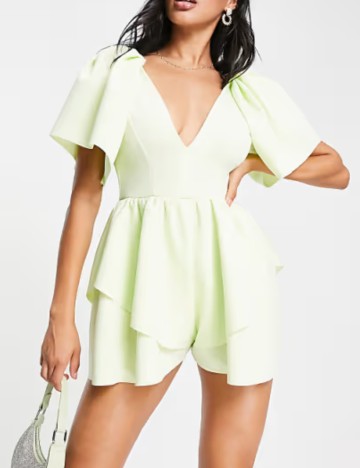 Salopetă scurtă ASOS, verde
