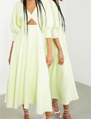 Rochie midi ASOS, galben