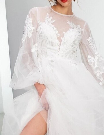 Rochie de ocazie și bridal ASOS, alb
