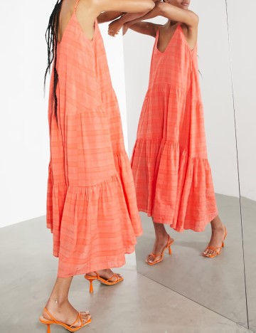 Rochie maxi ASOS, portocaliu