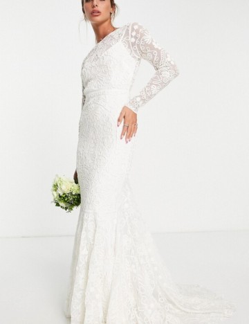 Rochie de ocazie ASOS, alb ivory