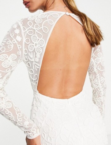 Rochie de ocazie ASOS, alb ivory