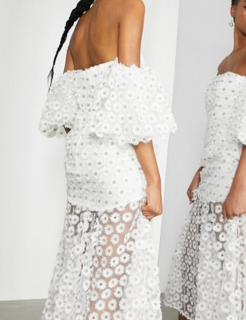Rochie maxi ASOS, alb