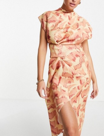 Rochie midi ASOS, mix culori