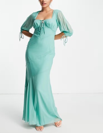 Rochie maxi ASOS, verde