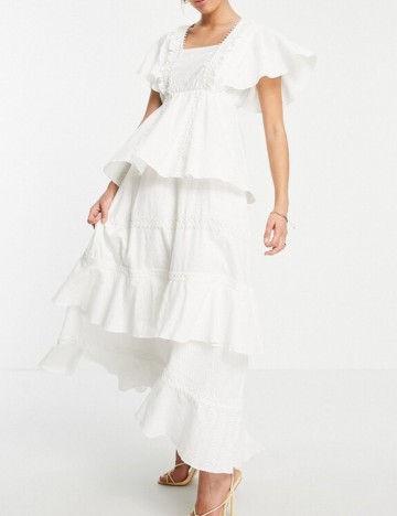 Rochie maxi White Sand, crem