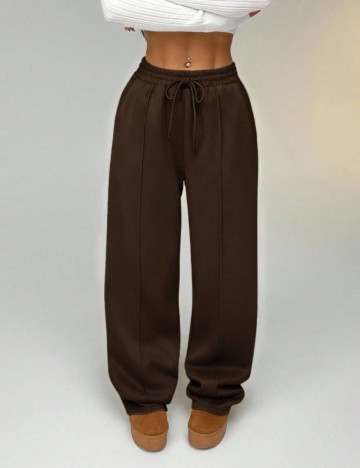 Pantaloni de trening Shein, maro