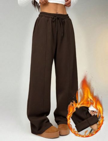 Pantaloni de trening Shein, maro