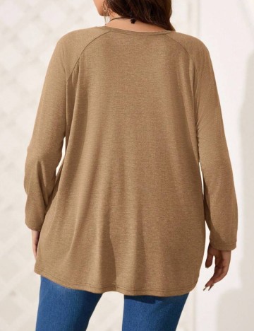 Bluză Shein Curve+, maro